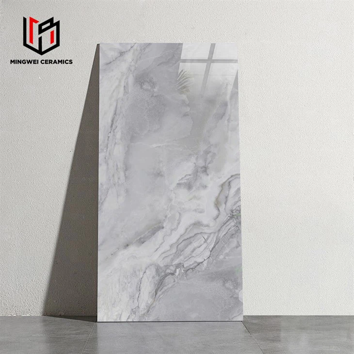 Pure grijs glanzende keramische tegel